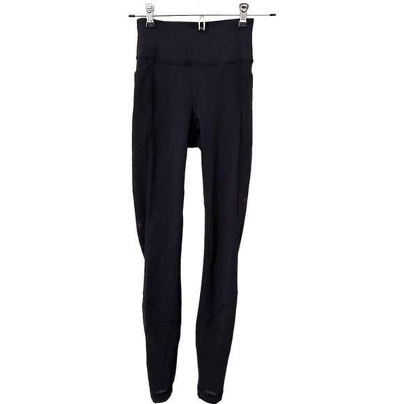LULULEMON Mesh Lined Leggings in Black Sz‎ 2 - Picture 1 of 4
